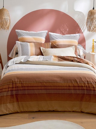 Housse de couette esprit géométrique en coton