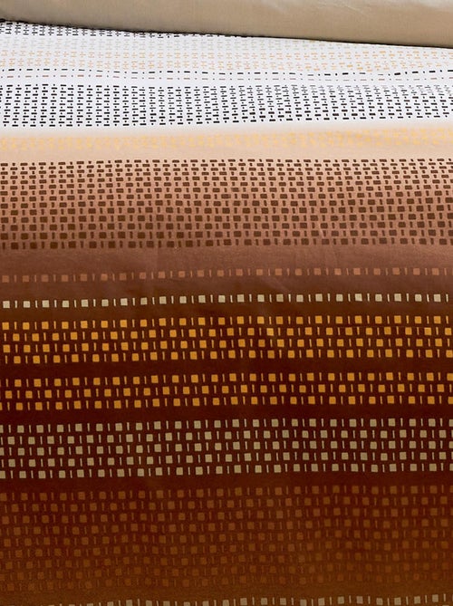 Housse de couette esprit géométrique en coton - Kiabi