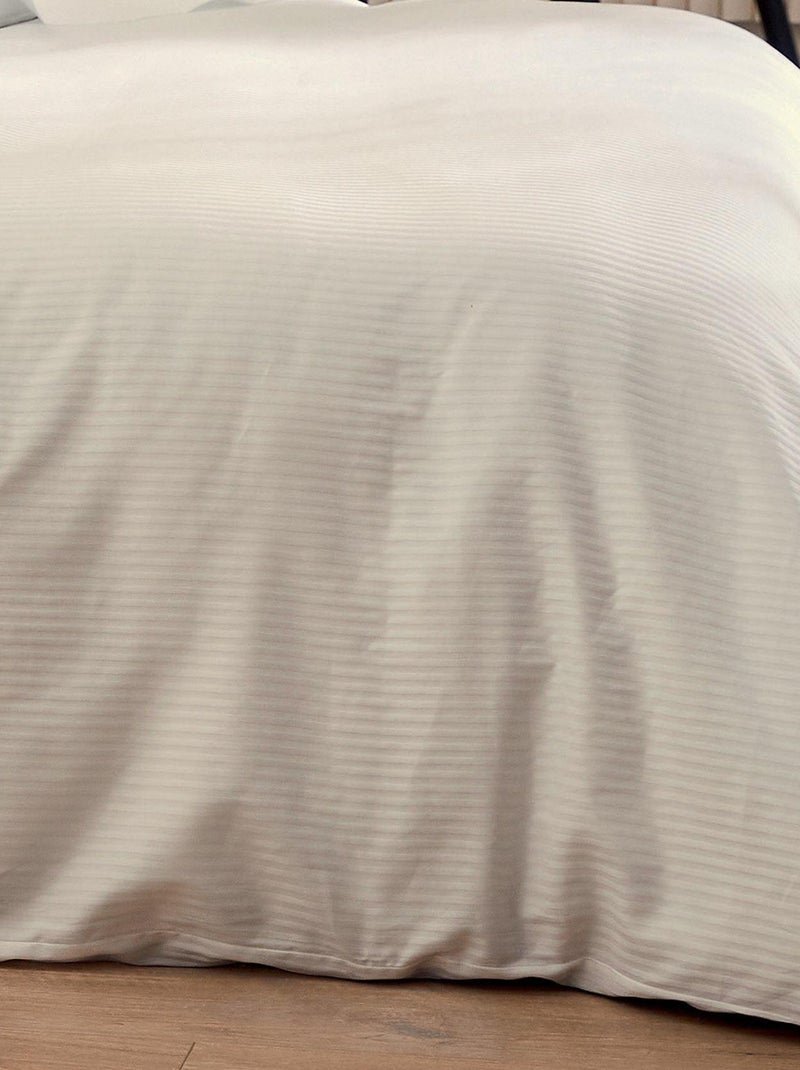 Housse de couette esprit grand hôtel Beige sable - Kiabi