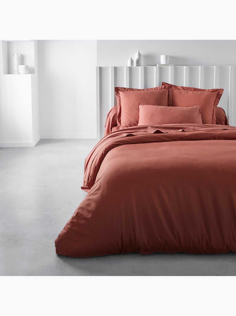 Housse de couette ESSENTIAL Rouge brique - Kiabi