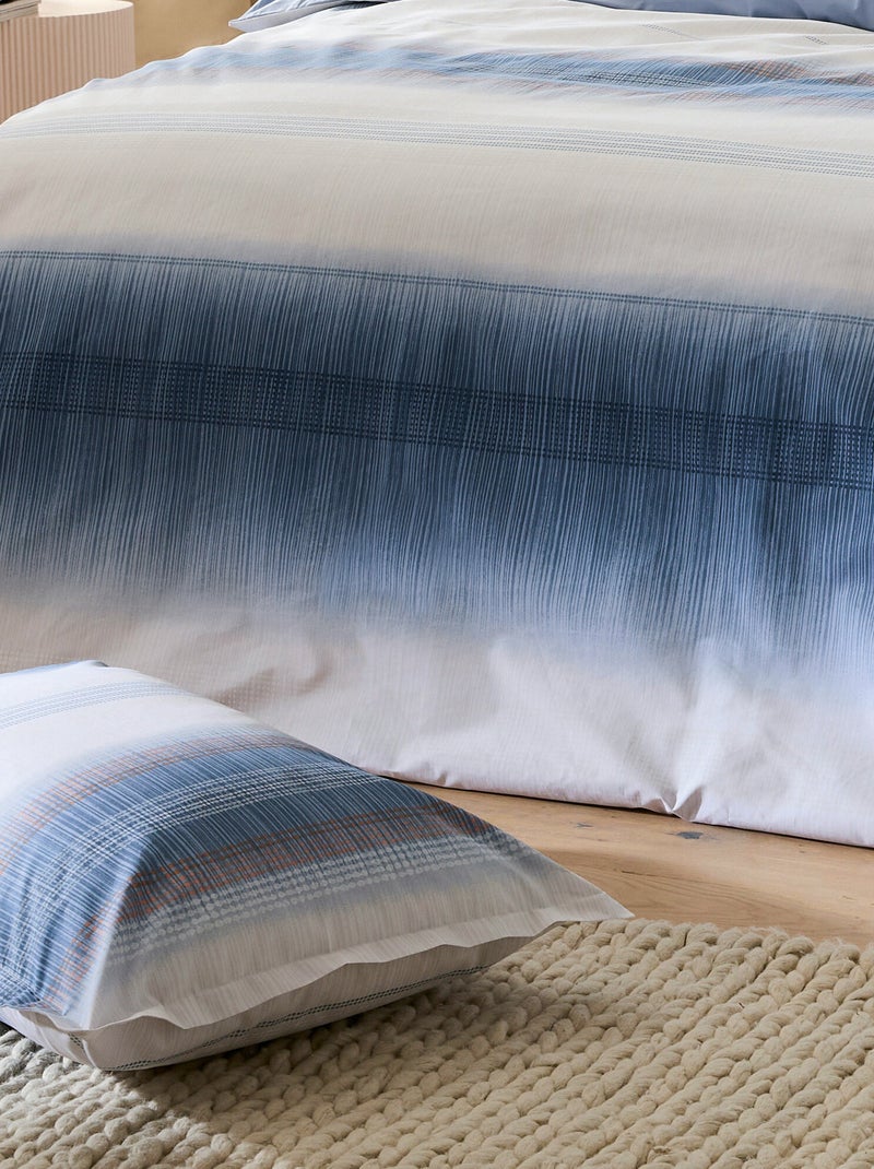 Housse de couette ESTEBAN Blanc Bleu - Kiabi