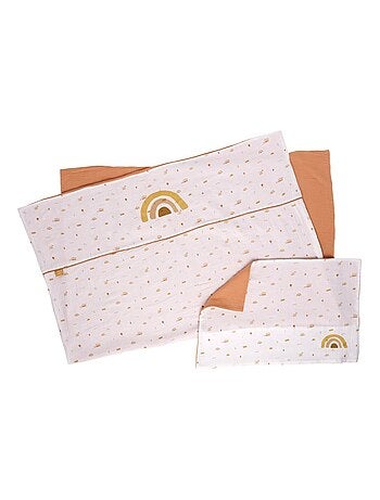 Housse de couette et taie d'oreiller coton -