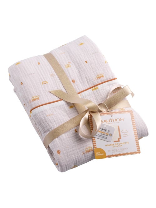 Housse de couette et taie d'oreiller coton - SAUTHON - Kiabi