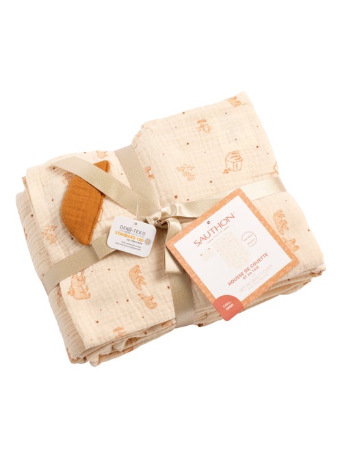 Housse de couette et taie d'oreiller en coton - SAUTHON - Kiabi