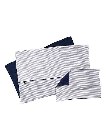 Housse de couette et taie d'oreiller marinière - SAUTHON