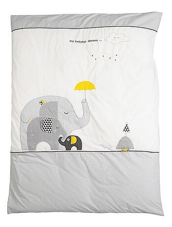 Housse de couette et taie en coton - SAUTHON