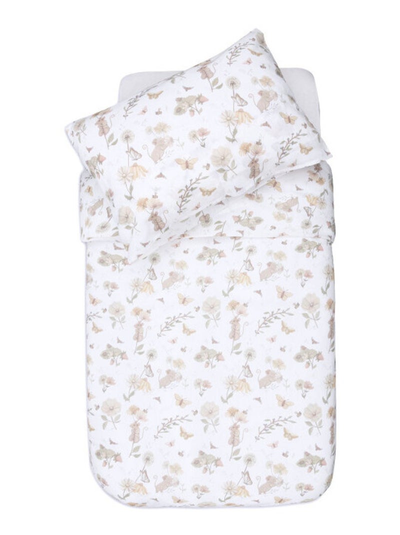 Housse de couette et taie pour enfant en coton Beige - Kiabi