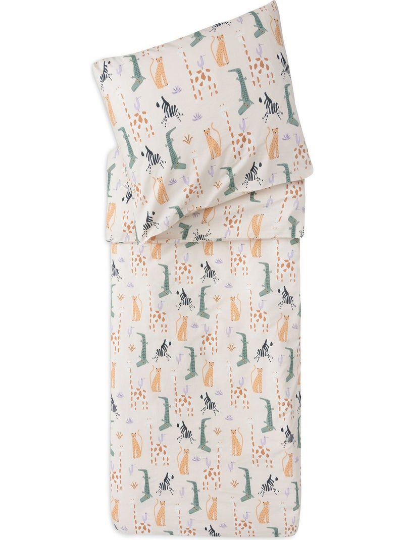 Housse de couette et taie pour enfant en coton Beige - Kiabi