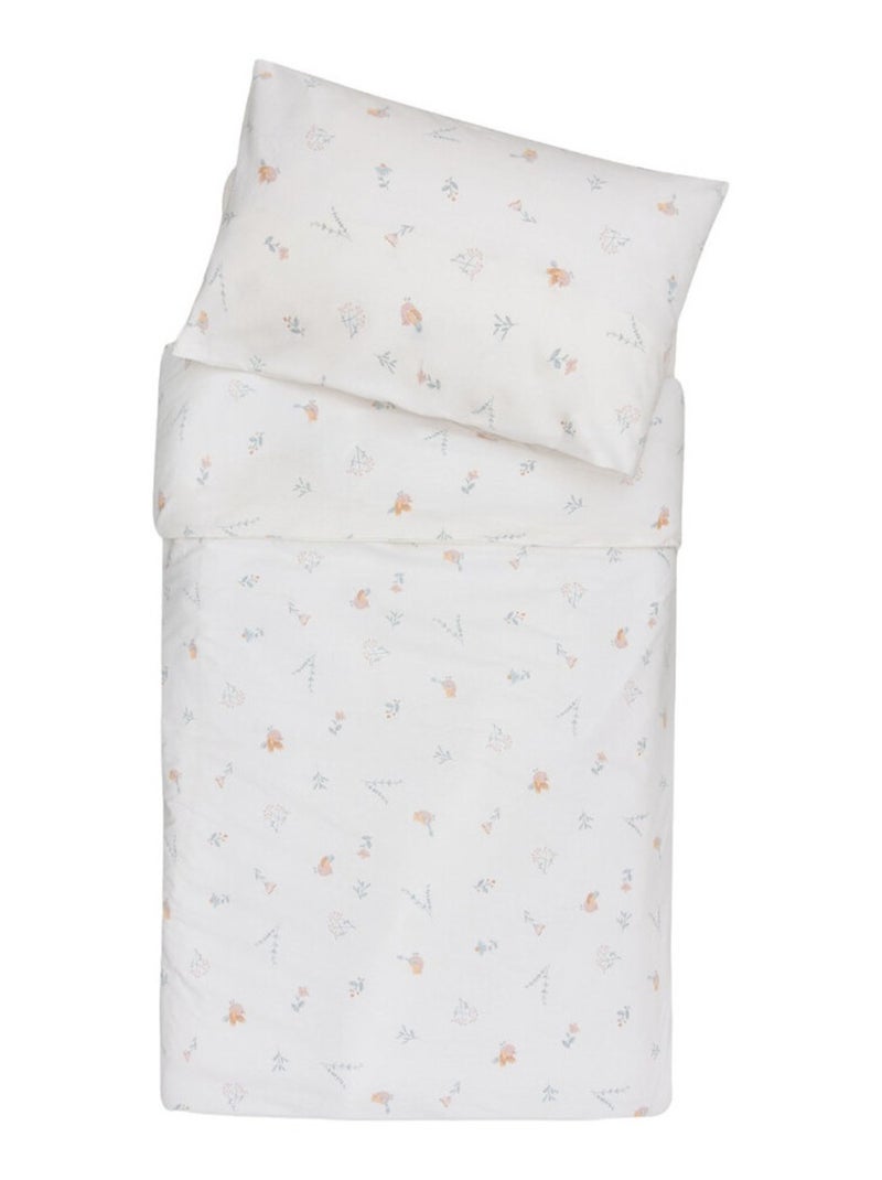 Housse de couette et taie pour enfant en coton Blanc - Kiabi