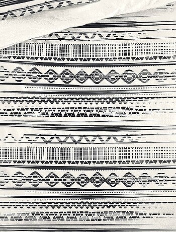 Housse de couette Ethnik NB + taie(s) 100% coton 57 fils