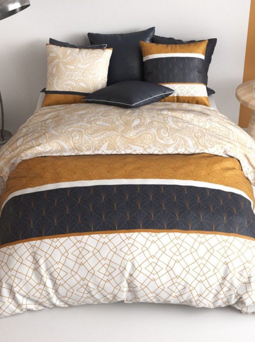 Housse de couette FELORA + 2 taies coton 57 fils - Kiabi Housse de couette FELORA + 2 taies coton 57 fils - Kiabi