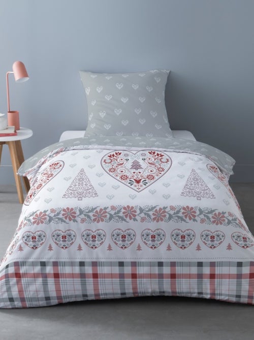 Housse de couette Flanelle 140x200 + 1 taie d'oreiller - Kiabi