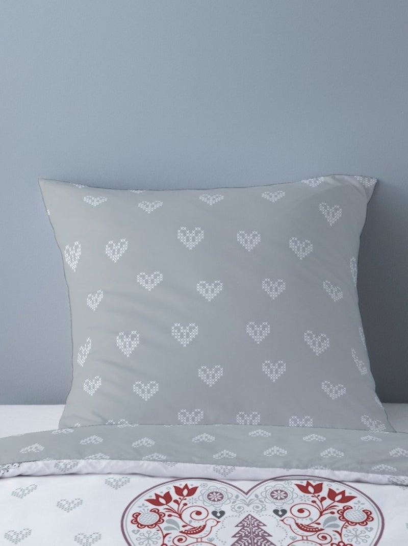 Housse de couette Flanelle 140x200 + 1 taie d'oreiller Blanc - Kiabi