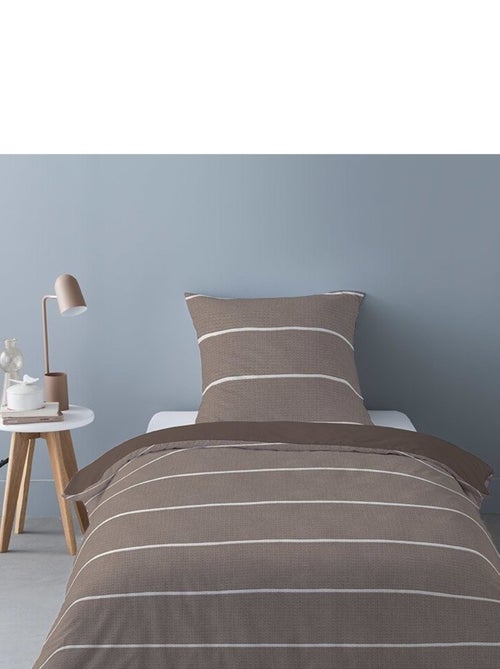 Housse de couette Flanelle 140x200 + 1 taie d'oreiller - Kiabi