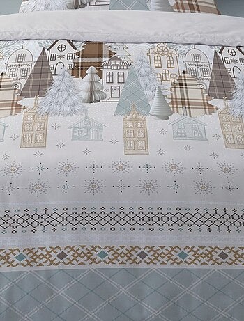 Housse de couette Flanelle 140x200 + 1 taie d'oreiller