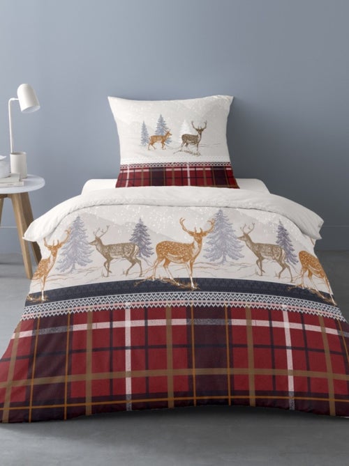 Housse de couette Flanelle 140x200 + 1 taie d'oreiller - Kiabi Housse de couette Flanelle 140x200 + 1 taie d'oreiller - Kiabi