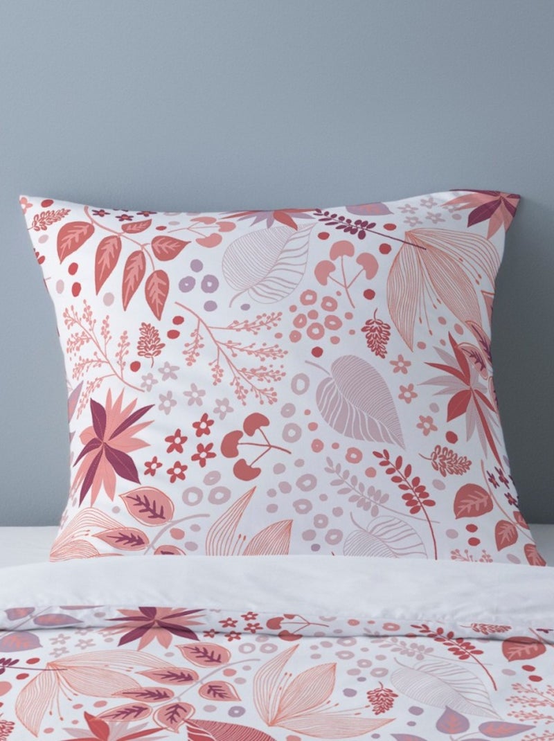 Housse de couette Flanelle 140x200 AMELIA + 1 taie Rose - Kiabi