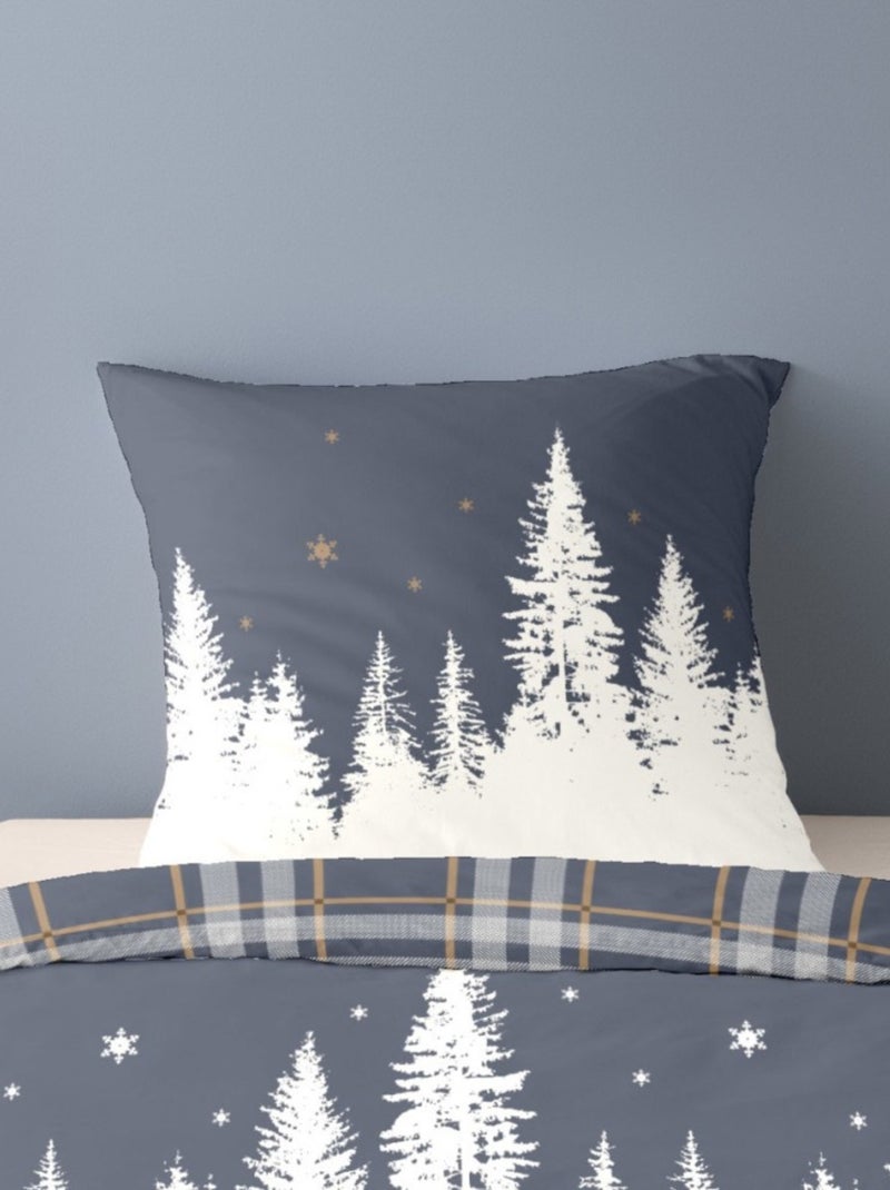 Housse de couette Flanelle 140x200 RIM + 1 taie Gris - Kiabi