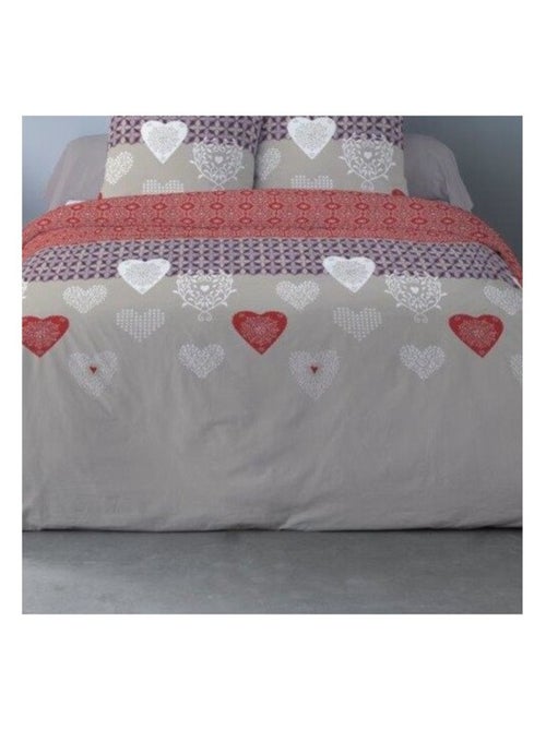Housse de couette Flanelle 200x200 NATY + 2 taies - Kiabi