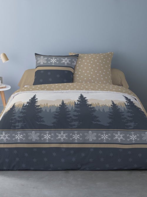 Housse de couette Flanelle 240x220 CHIMAY + 2 taies - Kiabi