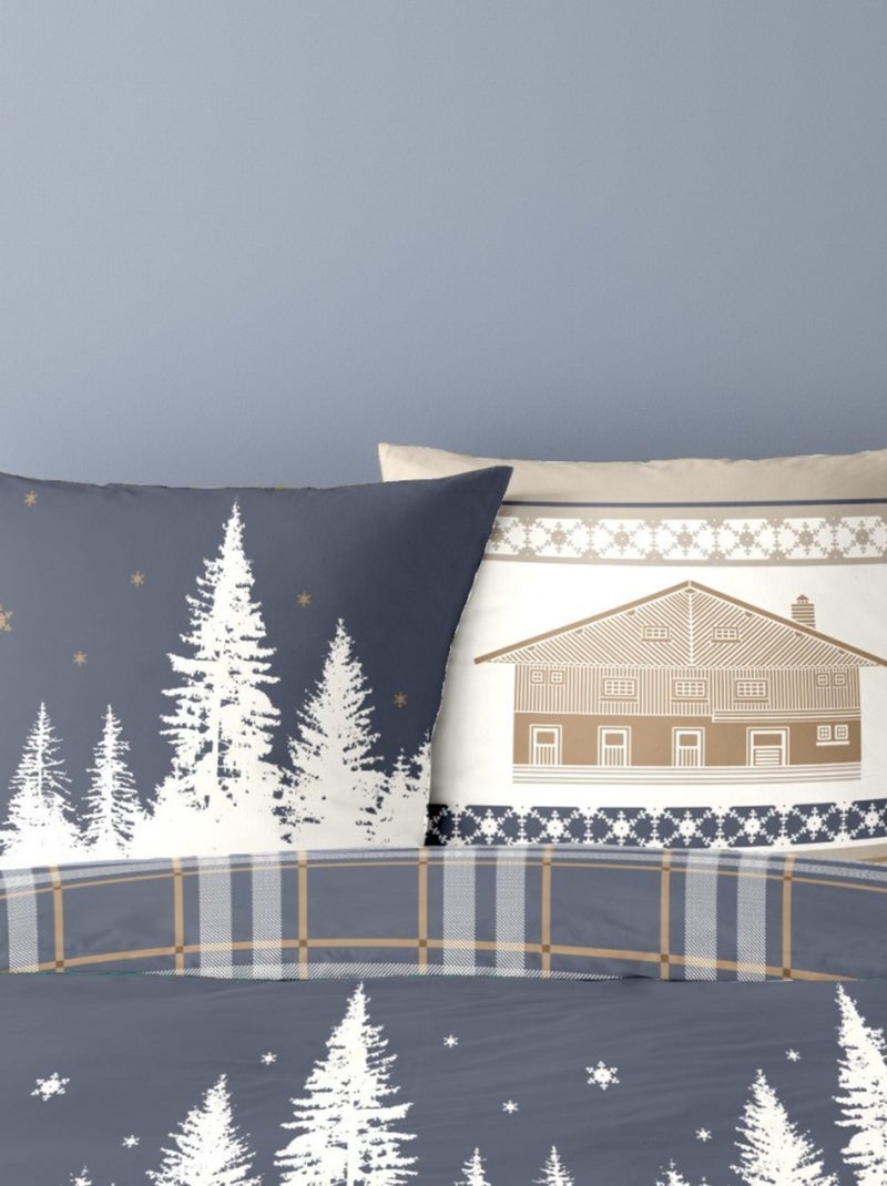 Housse de couette Flanelle 240x220 RIM + 2 taies Bleu - Kiabi