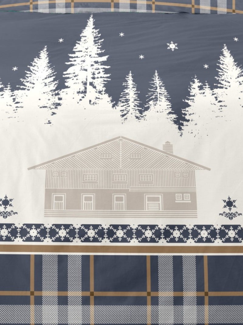 Housse de couette Flanelle 240x220 RIM + 2 taies Bleu - Kiabi