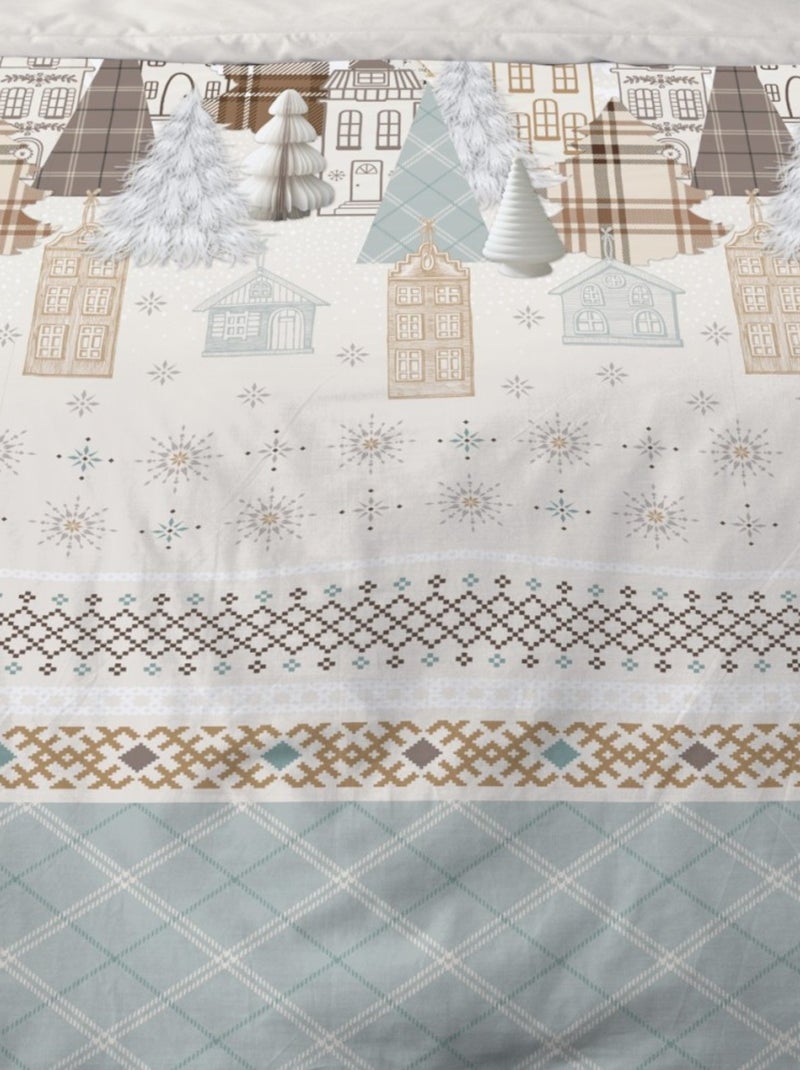 Housse de couette Flanelle 240x220 WEISS + 2 taies Beige - Kiabi