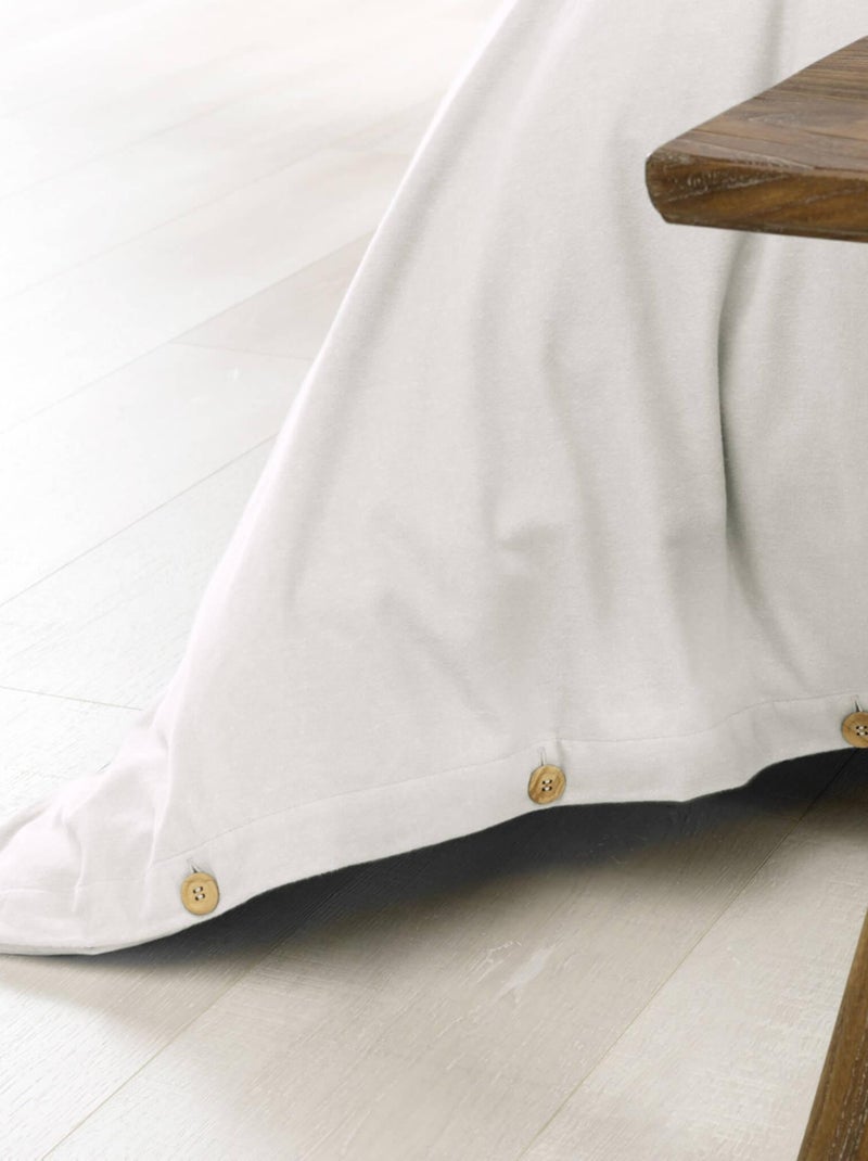 Housse de couette flanelle Blanc - Kiabi