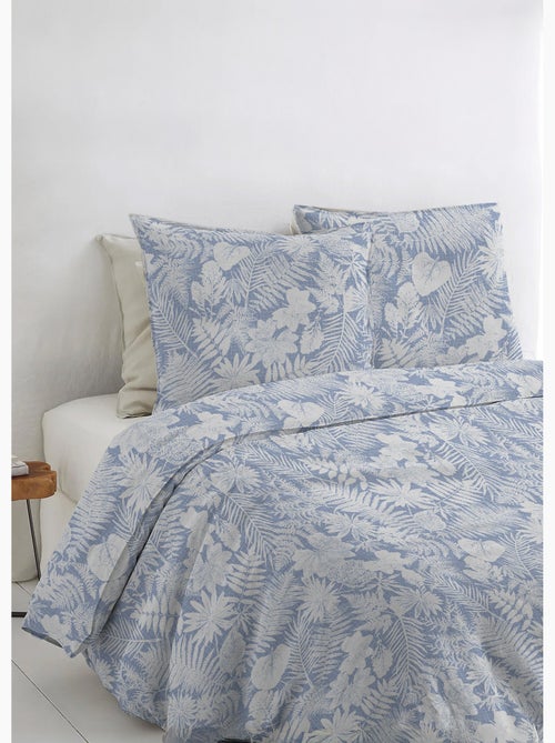 Housse de couette flanelle coton imprimé végétal - Afibel - Kiabi