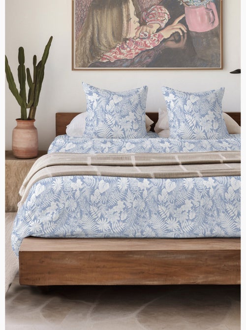 Housse de couette flanelle coton imprimé végétal - Afibel - Kiabi