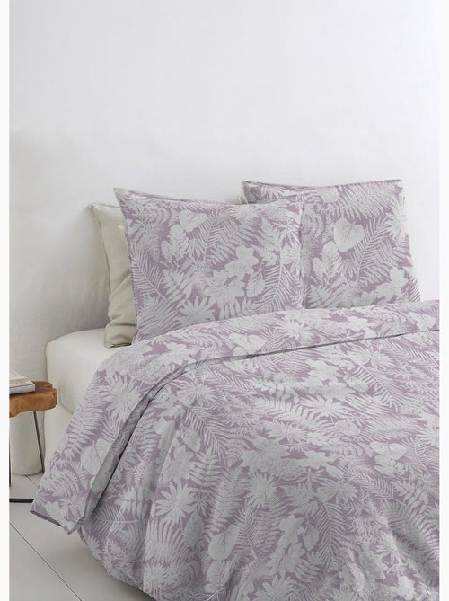 Housse de couette flanelle coton imprimé végétal - Afibel - Kiabi