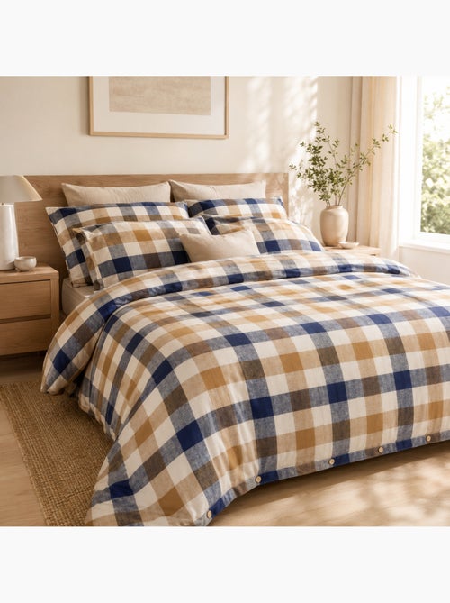 Housse de couette flanelle de coton basile – carreaux - Kiabi Housse de couette flanelle de coton basile – carreaux - Kiabi