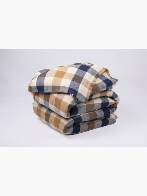Housse de couette flanelle de coton basile – carreaux - Kiabi Housse de couette flanelle de coton basile – carreaux - Kiabi