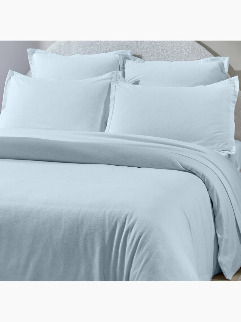 Housse de couette flanelle de coton orea Bleu clair - Kiabi