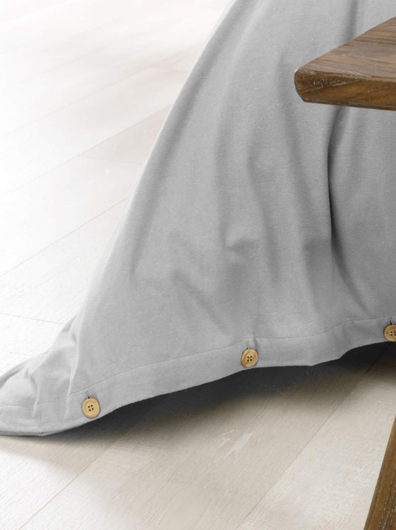 Housse de couette flanelle Gris - Kiabi
