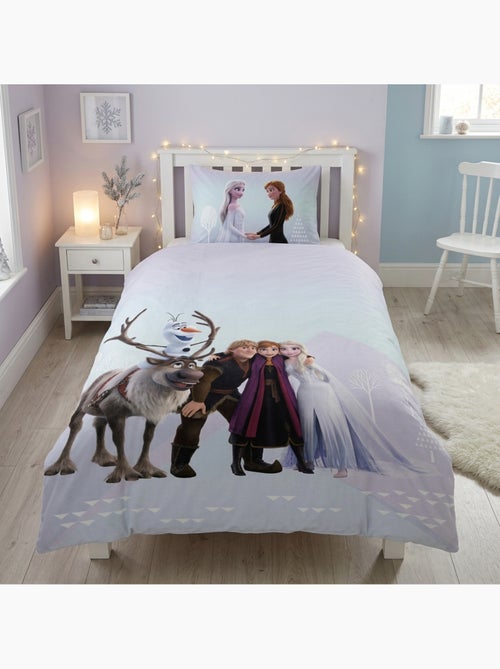 Housse de couette flanelle la reine des neiges licence officielle disney 140x200cm + taie 65x65cm - Kiabi Housse de couette flanelle la reine des neiges licence officielle disney 140x200cm + taie 65x65cm - Kiabi