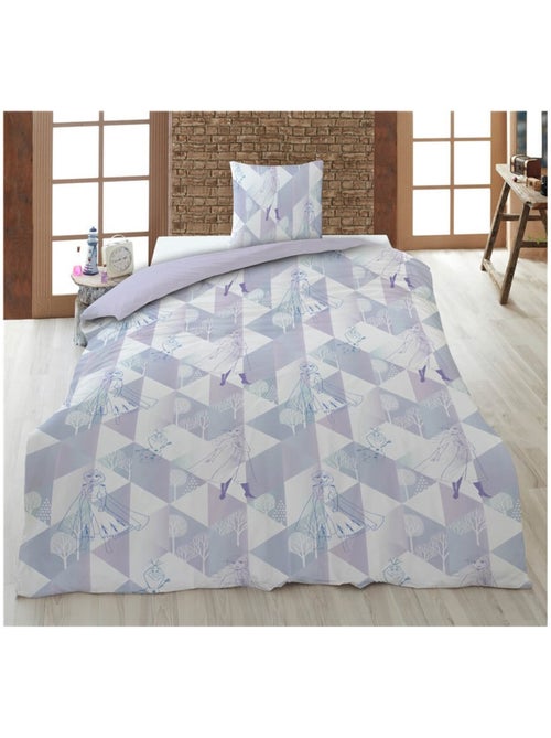 Housse de couette flanelle la reine des neiges licence officielle disney 140x200cm + taie 65x65cm - Kiabi Housse de couette flanelle la reine des neiges licence officielle disney 140x200cm + taie 65x65cm - Kiabi