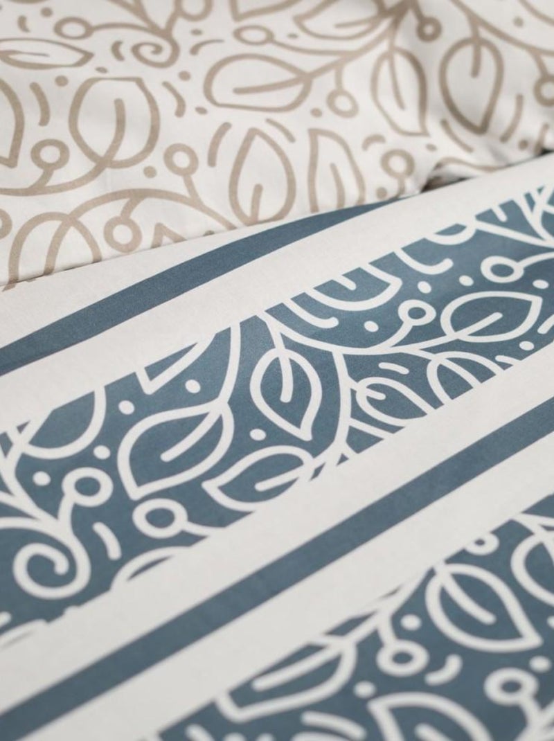 Housse de couette  flanelle Today 2.18 + taie(s) 100% coton Bleu - Kiabi