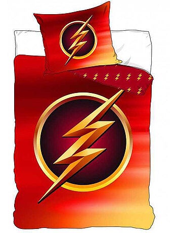 Housse de Couette Flash DC Comics 140x200 cm + taie - Parure lit enfant