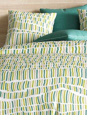 Housse de couette Flava green + taie(s) coton 57 fils