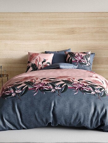 Housse de couette FLORA + 2 taies coton 57 fils