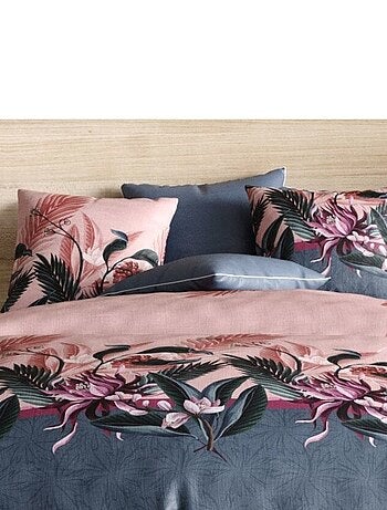Housse de couette FLORA + 2 taies coton 57 fils