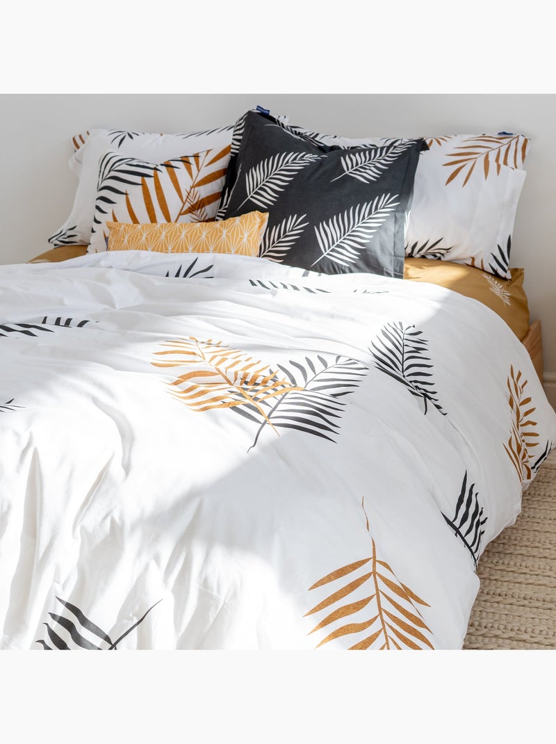 Housse de couette Foliage "Happyfriday" Blanc - Kiabi