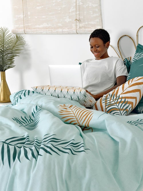 Housse de couette Foliage mint "Happyfriday" - Kiabi