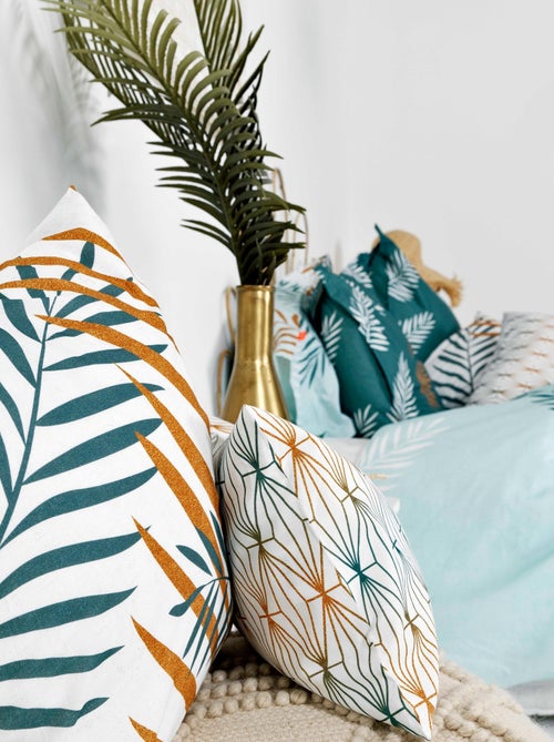 Housse de couette Foliage mint "Happyfriday" - Kiabi