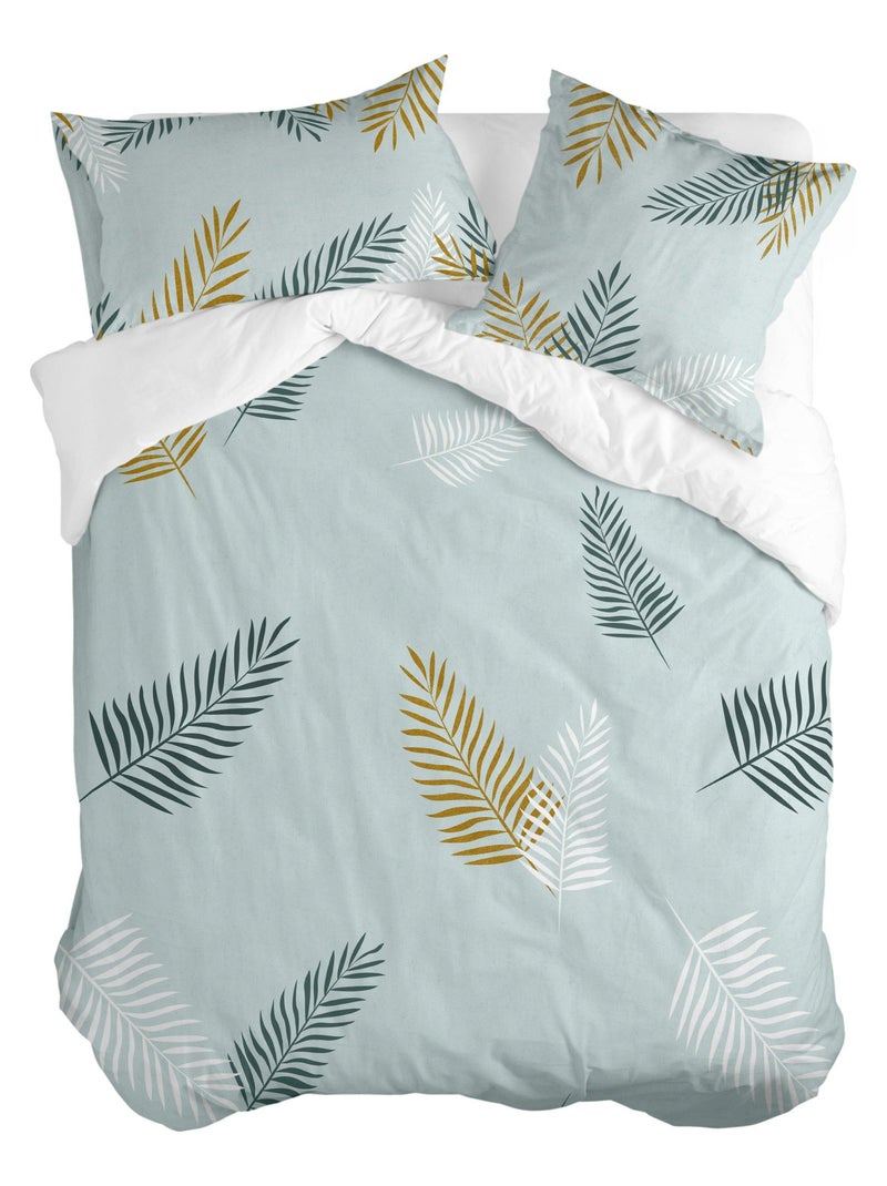 Housse de couette Foliage mint "Happyfriday" Blanc - Kiabi