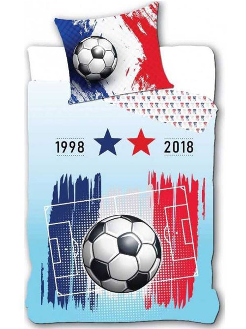 Housse de Couette Football 140x200 cm + Taie - 100% Coton - Kiabi