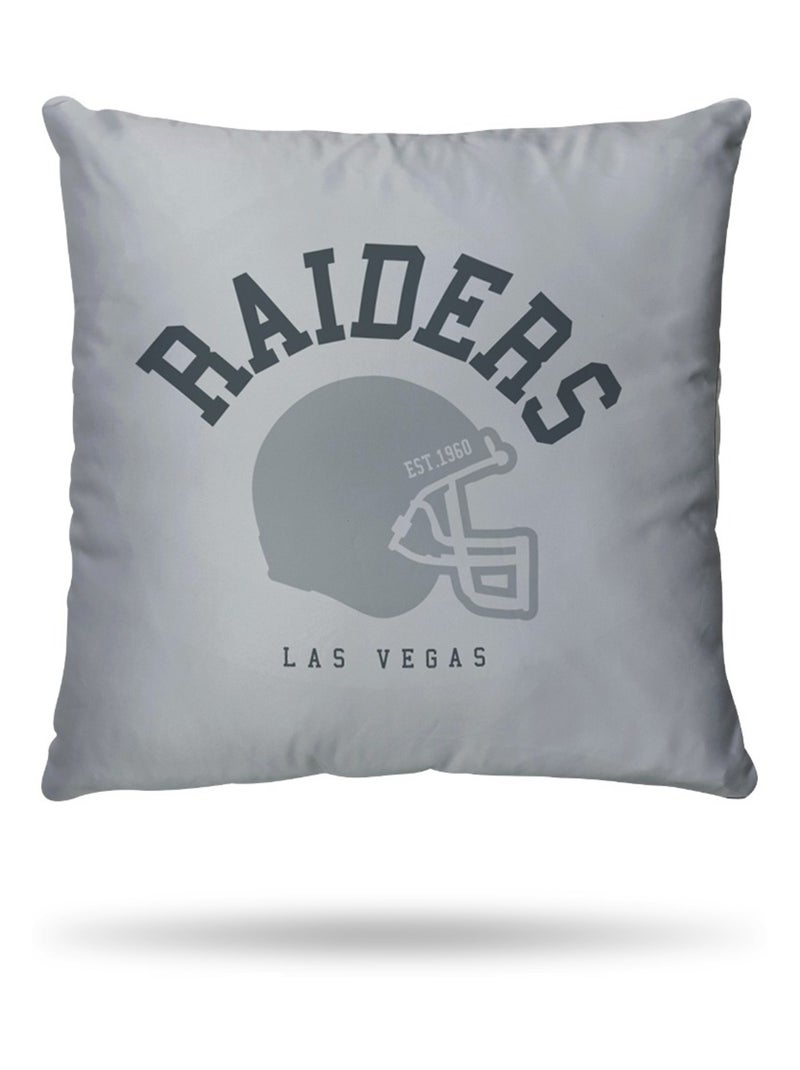 Housse de couette Football Américain NFL Los Angeles Raiders 140x200 cm- 100% Coton - Gris Gris - Kiabi