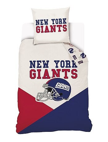 Housse De Couette Football Américain NFL New-York Giants 140x200 cm - 100% Coton - Beige