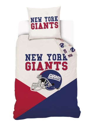 Housse De Couette Football Américain NFL New-York Giants 140x200 cm - 100% Coton - Beige